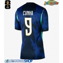Maglie da calcio Brasile Matheus Cunha #9 Seconda Maglia Femminile Mondiali 2026  Manica Corta